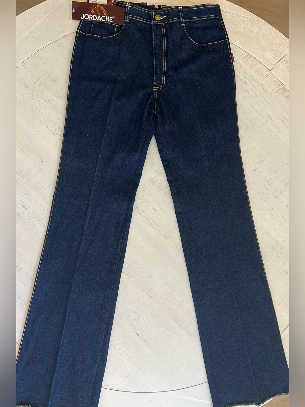 NWT Vintage Jordache Indigo Denim Jeans with Contrast Stitching - Picture 4 of 9